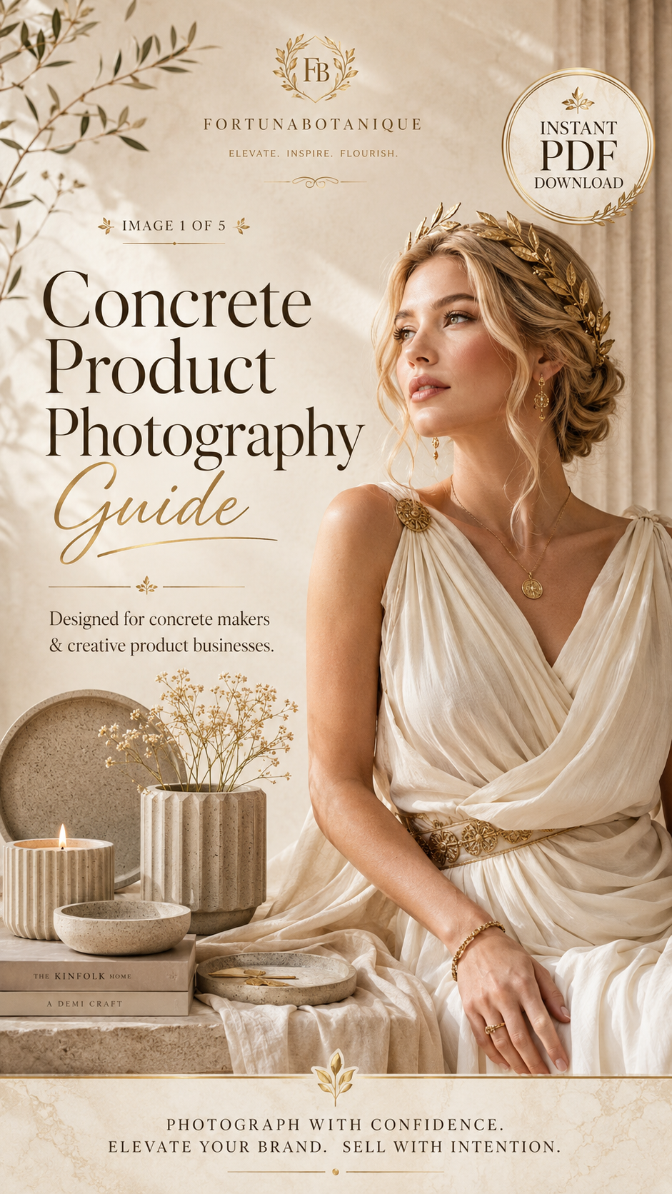 Concrete Product Photography Guide | Luxury Styling & Branding PDF for Concrete Makers