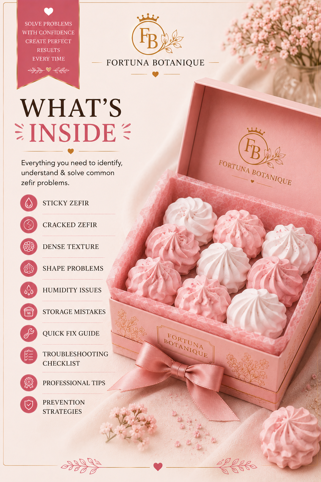 Zefir Troubleshooting Guide | Fix Common Zefir Problems | Professional Meringue Flower Guide | Instant PDF Download