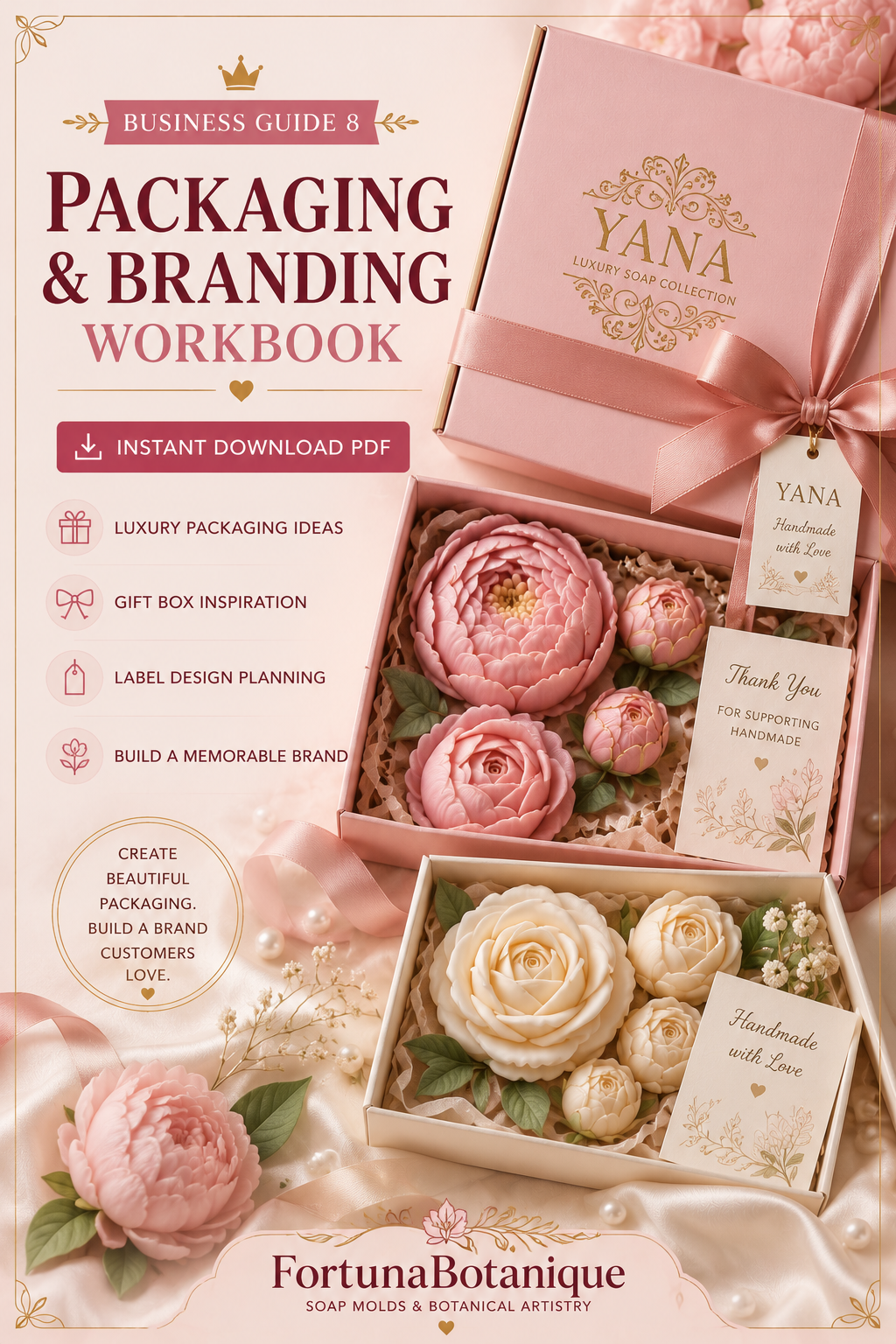 Luxury Packaging & Branding Workbook for Handmade Businesses | Build a Premium Brand Identity | Instant PDF Download