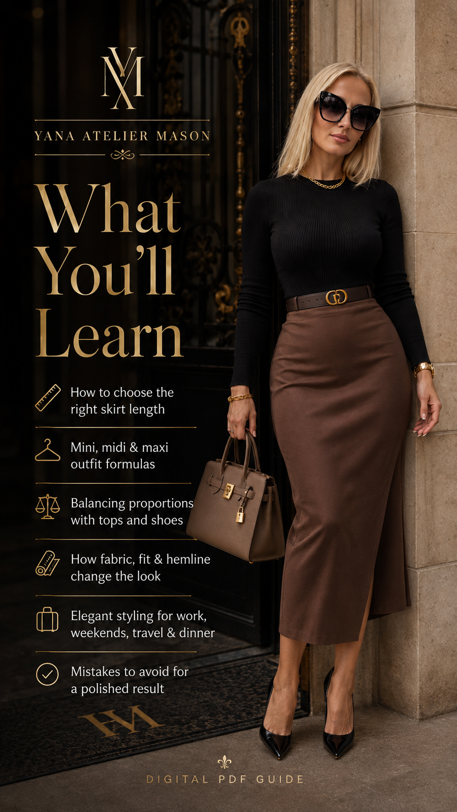 Skirt Styling Master Guide | Mini Midi Maxi Outfit Styling & Wardrobe PDF