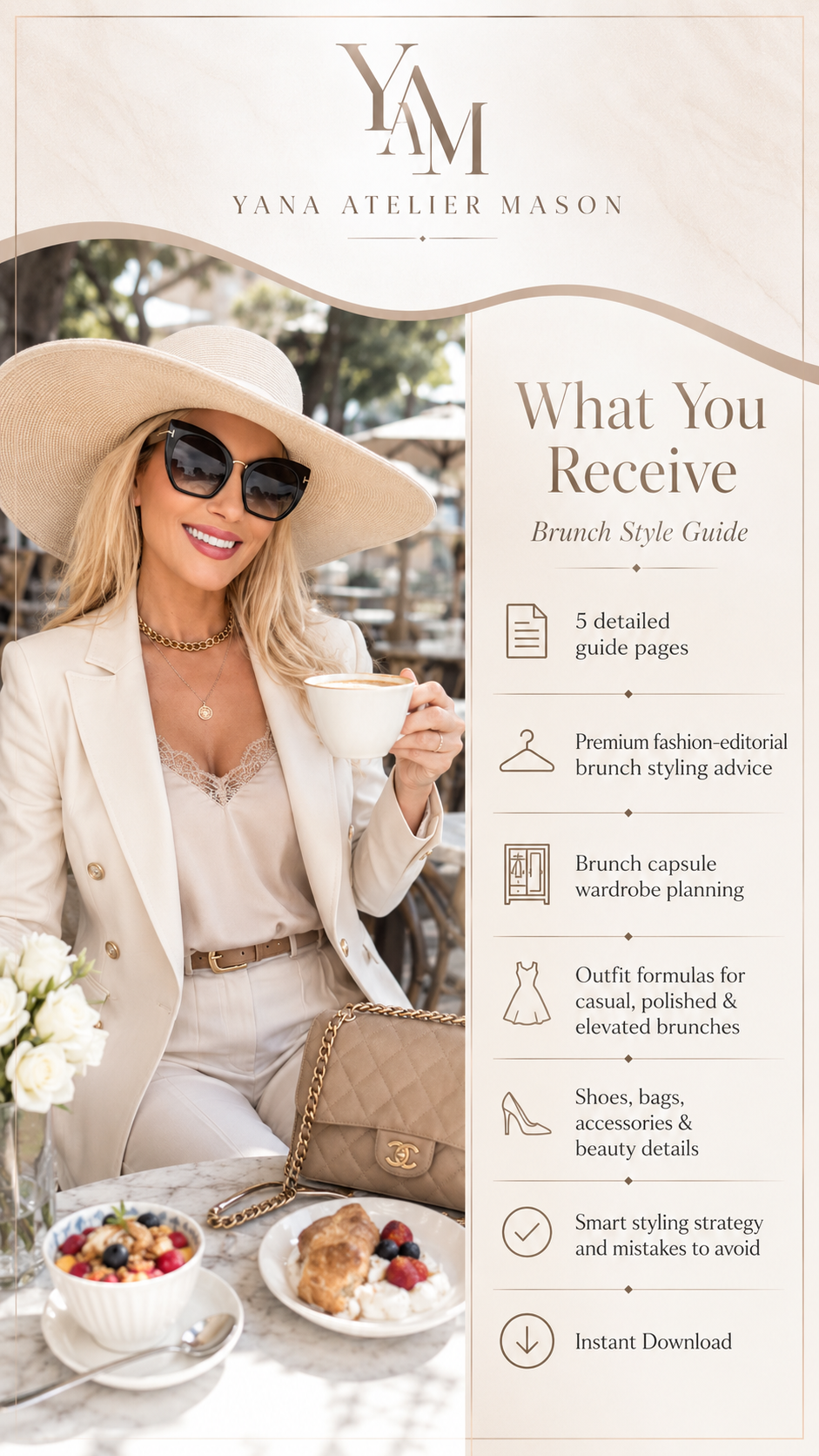 Brunch Style Guide | Chic Brunch Outfit Ideas, Elegant Daytime Fashion, Weekend Style & Outfit Planning PDF