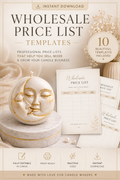 Luxury Candle Price List Templates | Printable Wholesale & Retail Pricing Sheets | Editable Candle Business Forms | Instant PDF Download