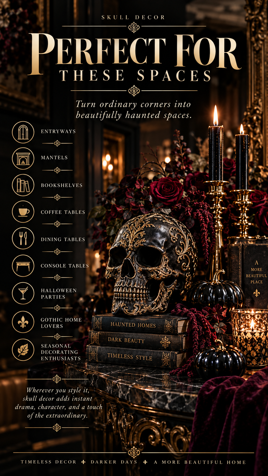 Concrete Skull Decor Guide | Luxury Halloween Styling & DIY Decor Ideas
