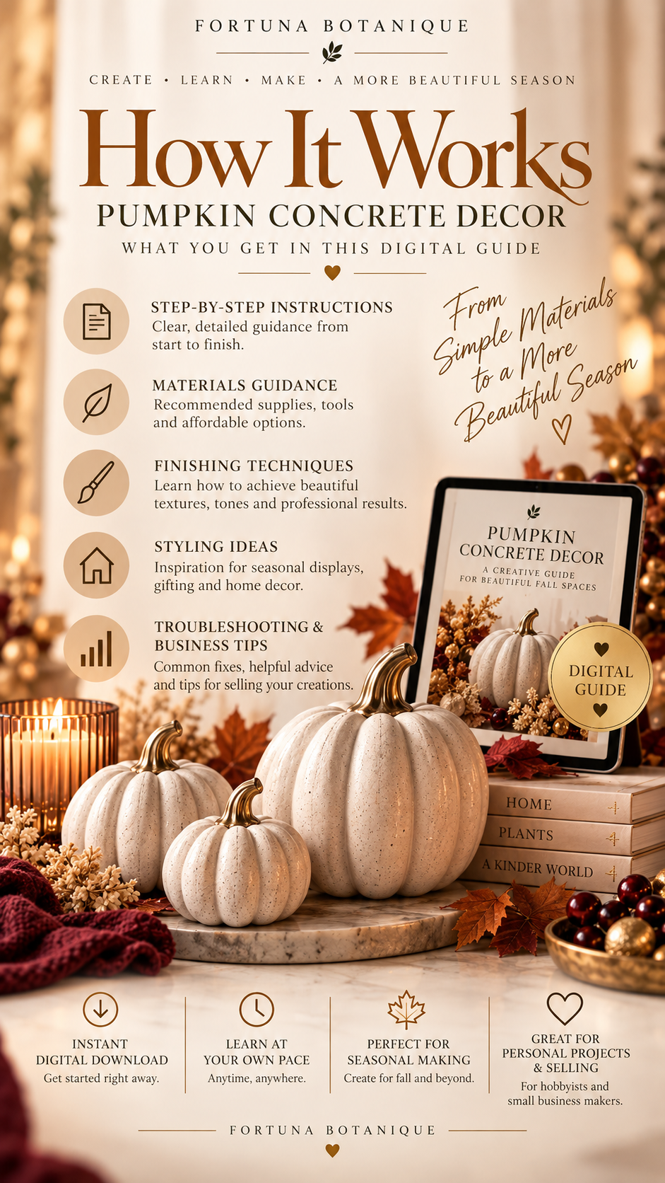 Pumpkin Concrete Decor Guide | DIY Fall Concrete Pumpkin Tutorial