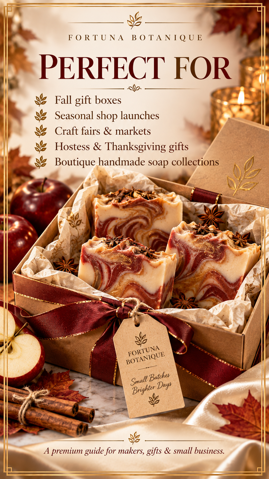 Apple Cider Soap Guide | Fall Harvest Soap Tutorial, Packaging & Seasonal Selling PDF