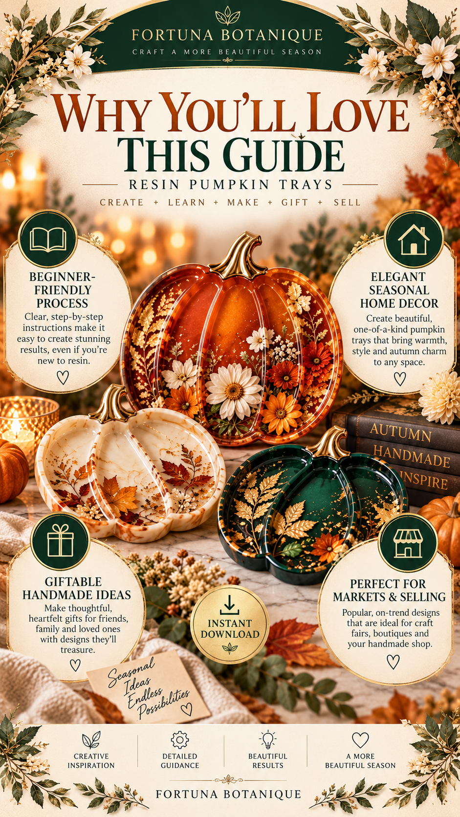Resin Pumpkin Trays Tutorial Guide | Fall Epoxy Resin Project