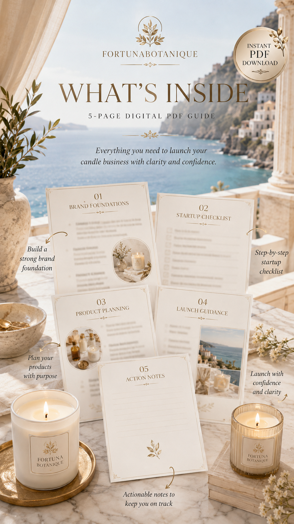 Candle Business Startup Guide | 5-Page Digital PDF for Candle Makers