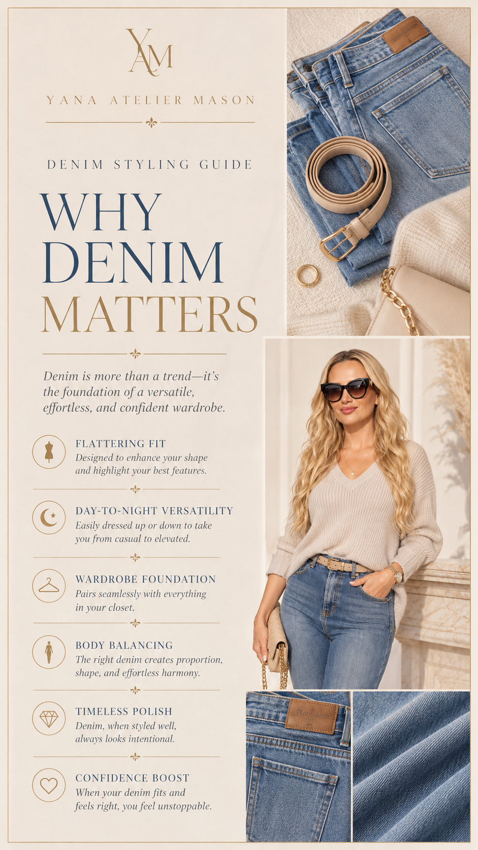 Denim Styling Guide | Women’s Jeans Outfit Ideas | Denim Fit & Proportion Guide | Digital Fashion Style Guide
