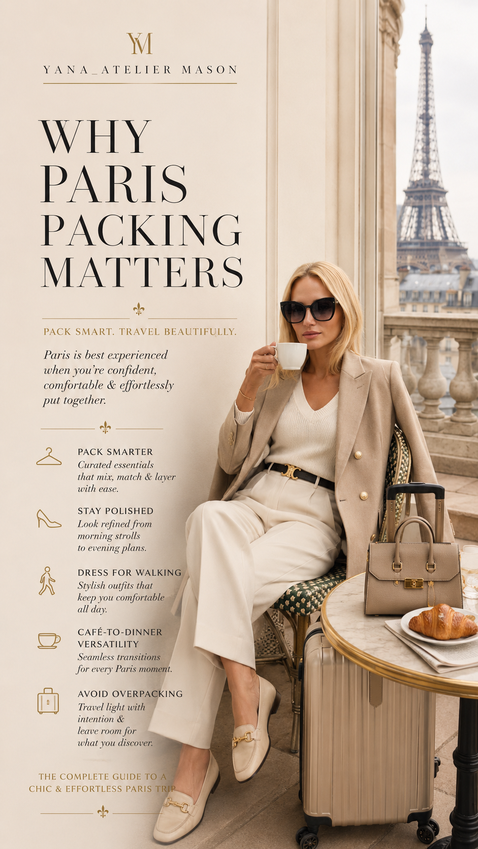 Paris Packing Guide | Chic Paris Travel Capsule Wardrobe & Carry-On Style Digital Guide