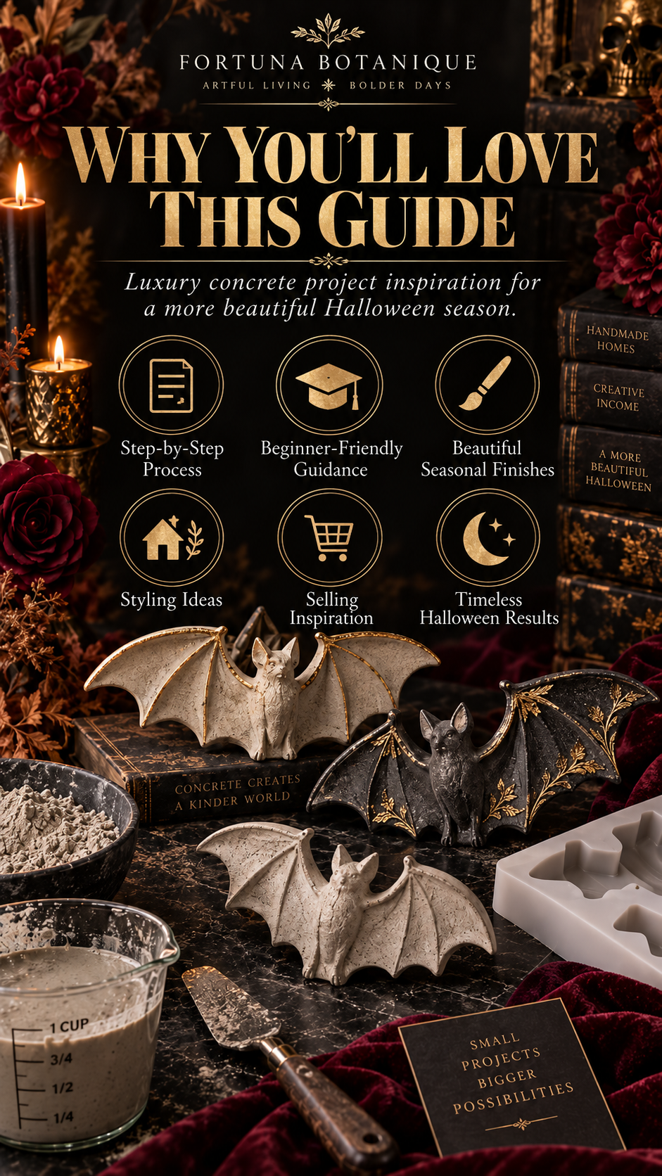 Concrete Bat Decor Guide | Step-by-Step Halloween Concrete Project
