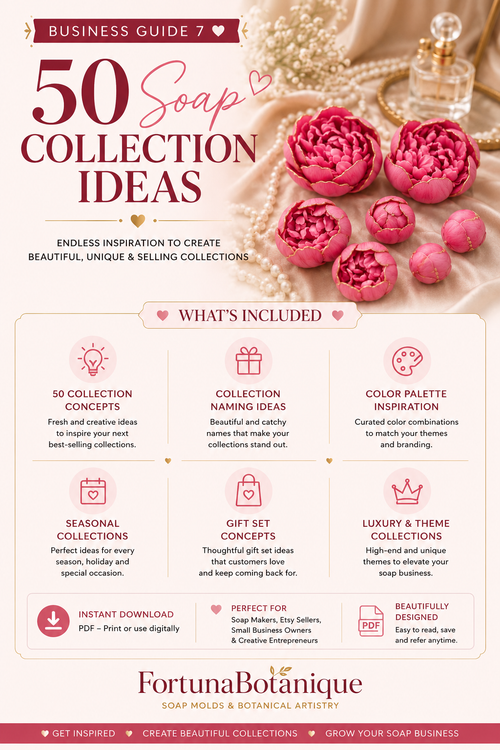 50 Luxury Soap Collection Ideas | Handmade Soap Design Inspiration Guide | Product Collection Planner | Soap Business PDF | Digital Download