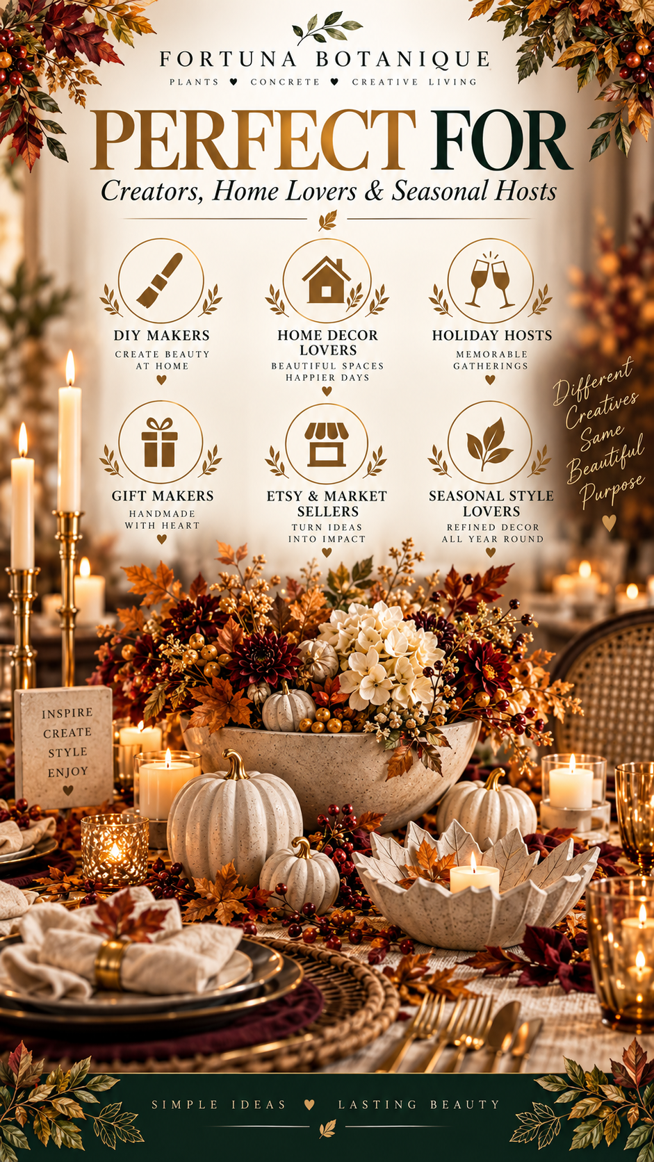 Harvest Concrete Centerpieces Guide | DIY Fall Table Decor & Seasonal Styling