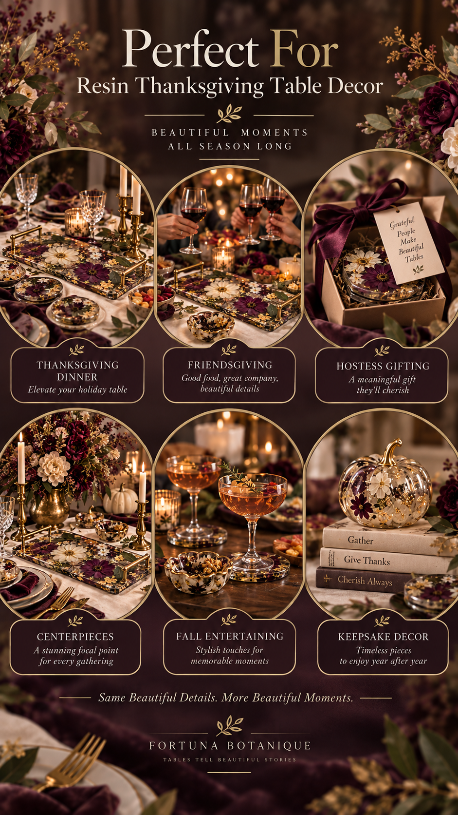 Resin Thanksgiving Table Decor Tutorial | Botanical Epoxy Resin Guide