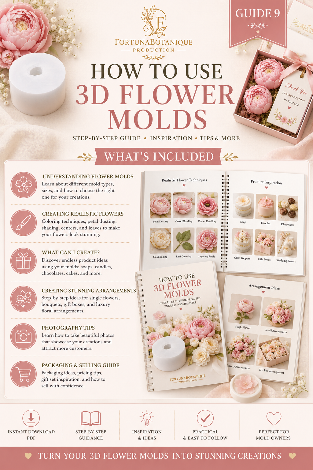 How to Use 3D Flower Molds | Complete Tutorial Guide for Soap, Candle, Chocolate & Resin Makers