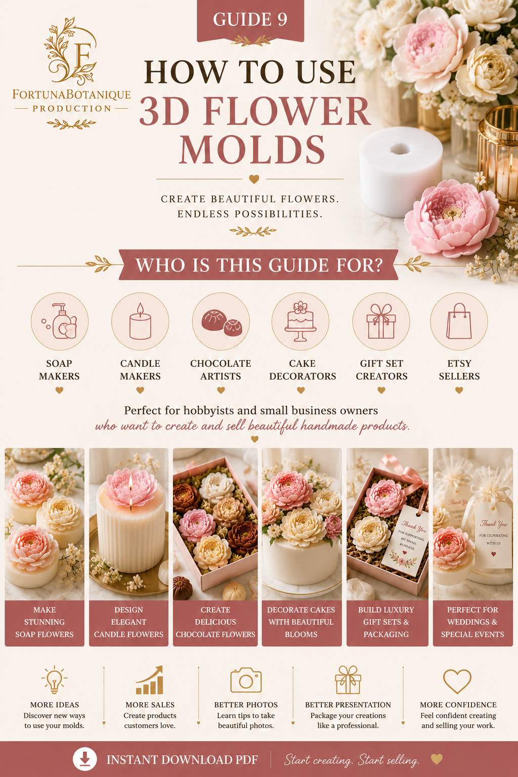 How to Use 3D Flower Molds | Complete Tutorial Guide for Soap, Candle, Chocolate & Resin Makers