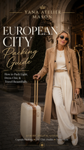 European City Packing Guide | Chic Travel Capsule Wardrobe & Carry-On Style Digital Guide