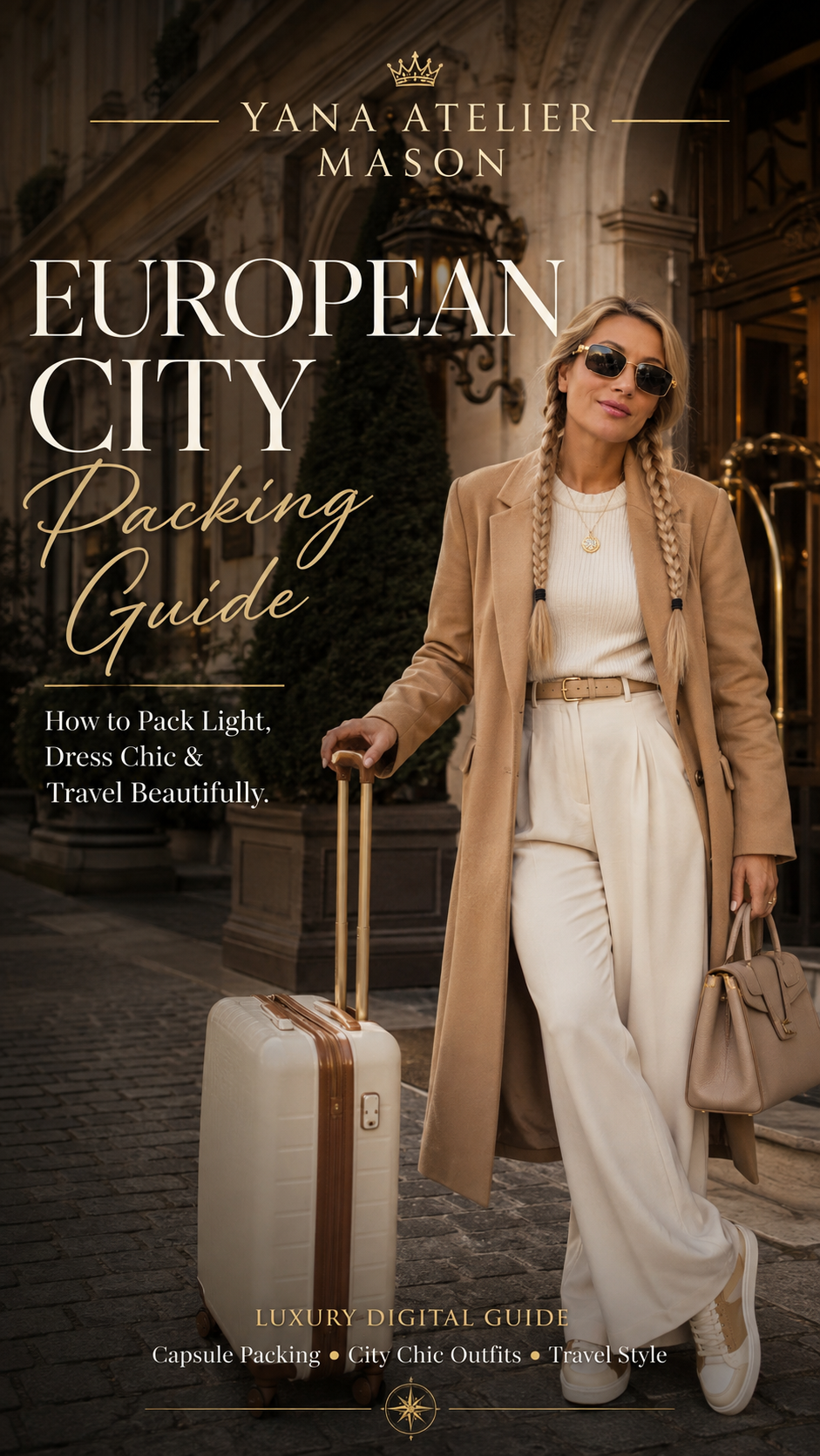 European City Packing Guide | Chic Travel Capsule Wardrobe & Carry-On Style Digital Guide