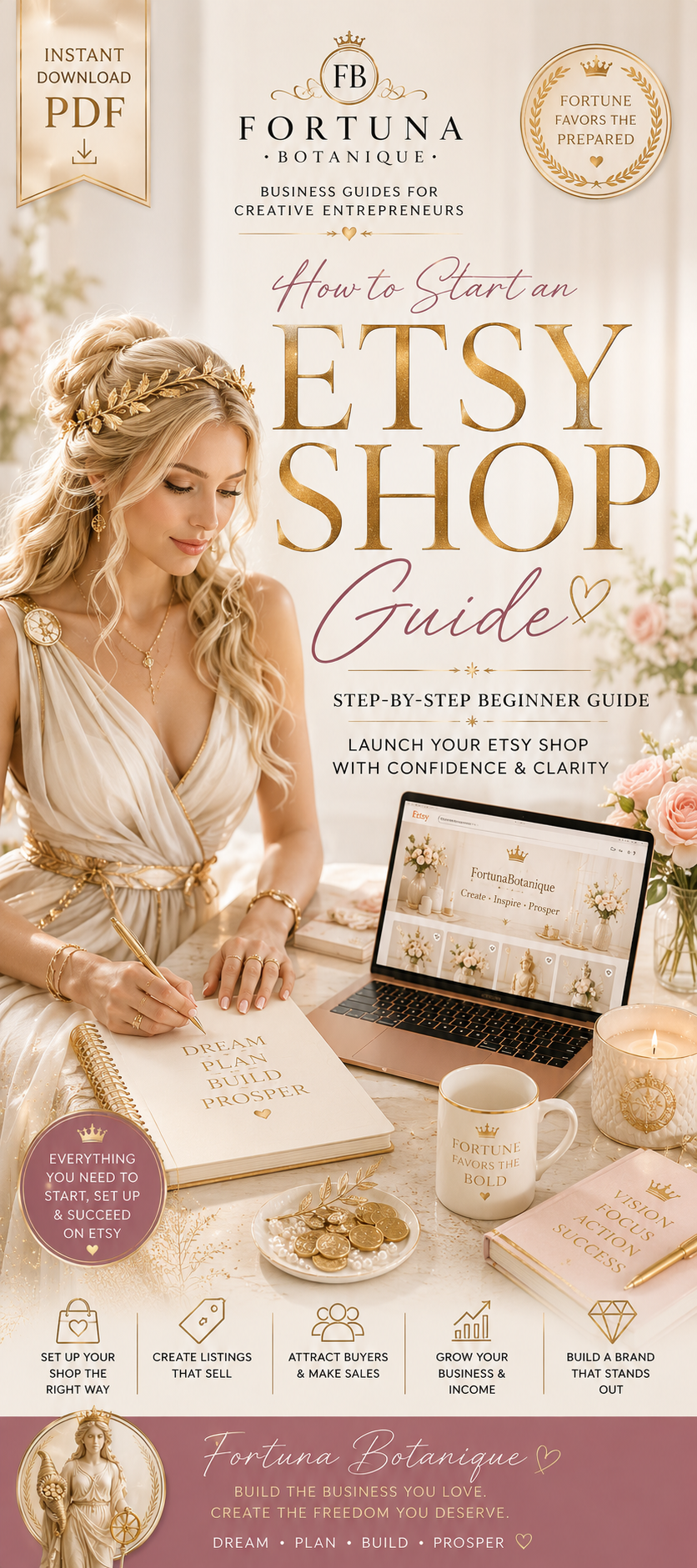 How to Start an Etsy Shop Guide | Beginner Etsy Seller eBook | Instant PDF Download