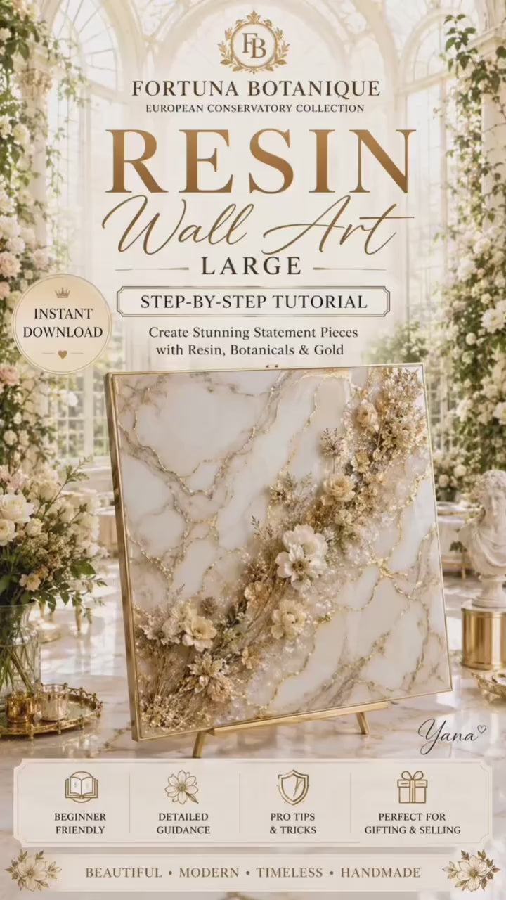 Resin Wall Art Large Step-by-Step Tutorial | Botanical Epoxy Resin Guide