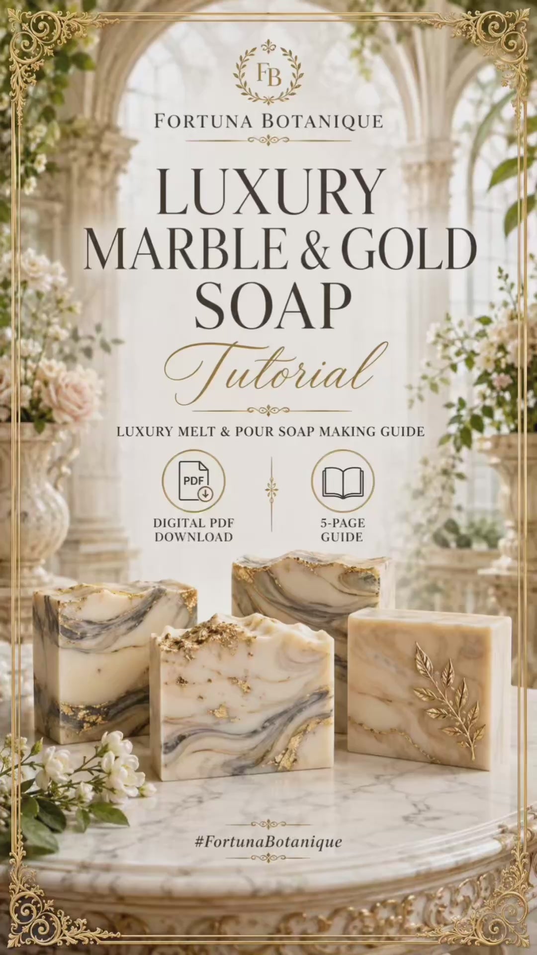 Ultimate Luxury Marble & Gold Soap Tutorial | Melt & Pour Soap Making Guide