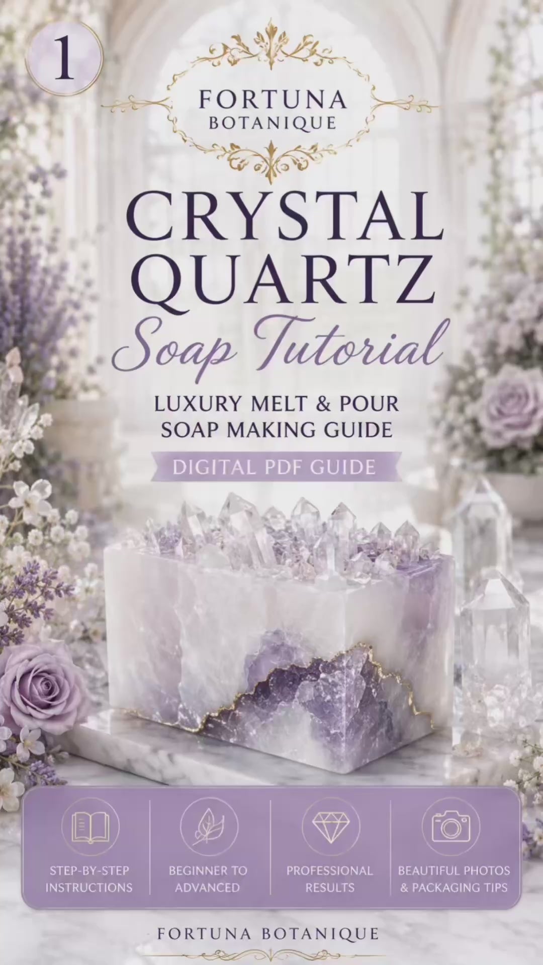 Crystal Quartz Soap Tutorial | Luxury Melt & Pour Soap Making Guide
