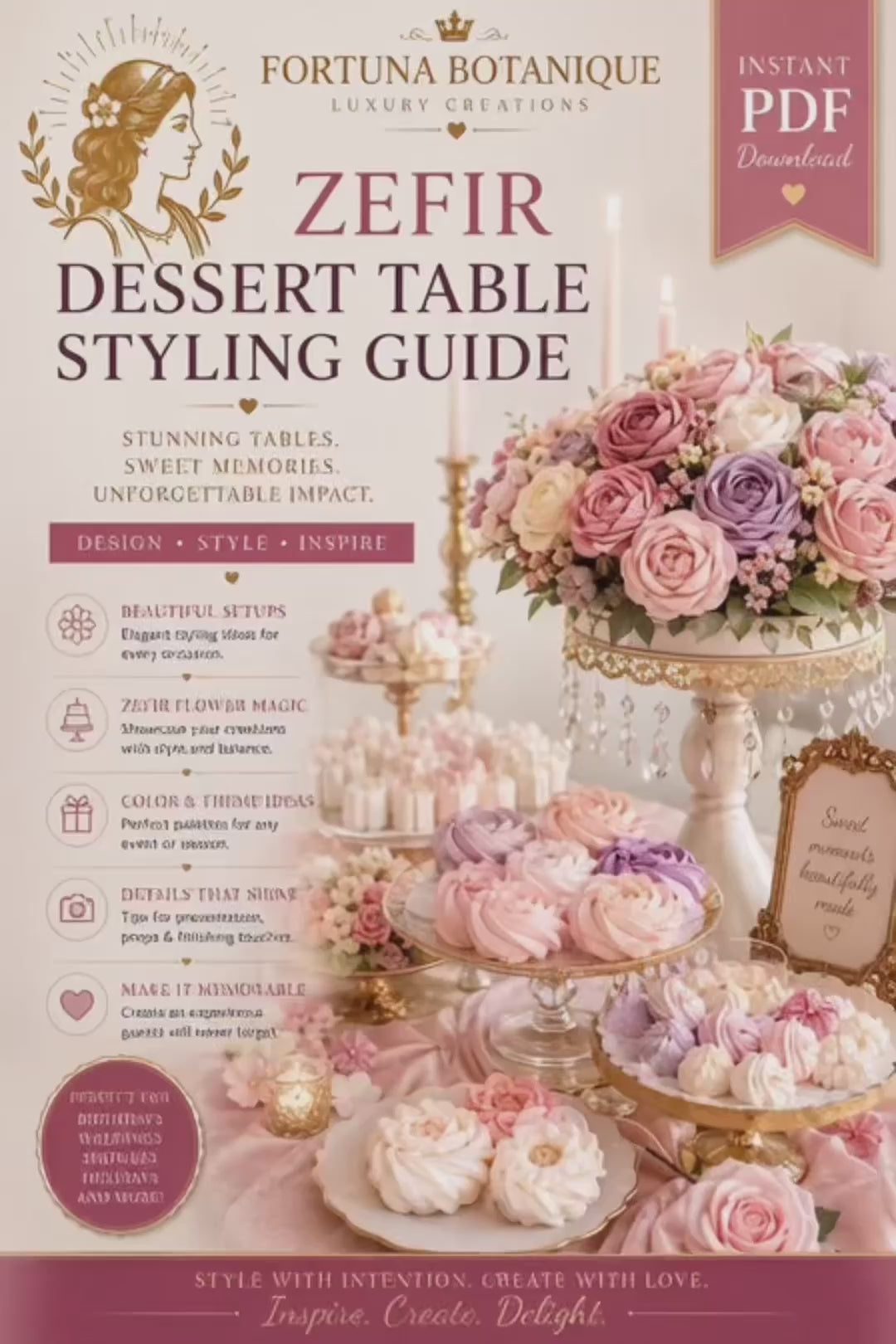 Zefir Dessert Table Styling Guide | Instant PDF