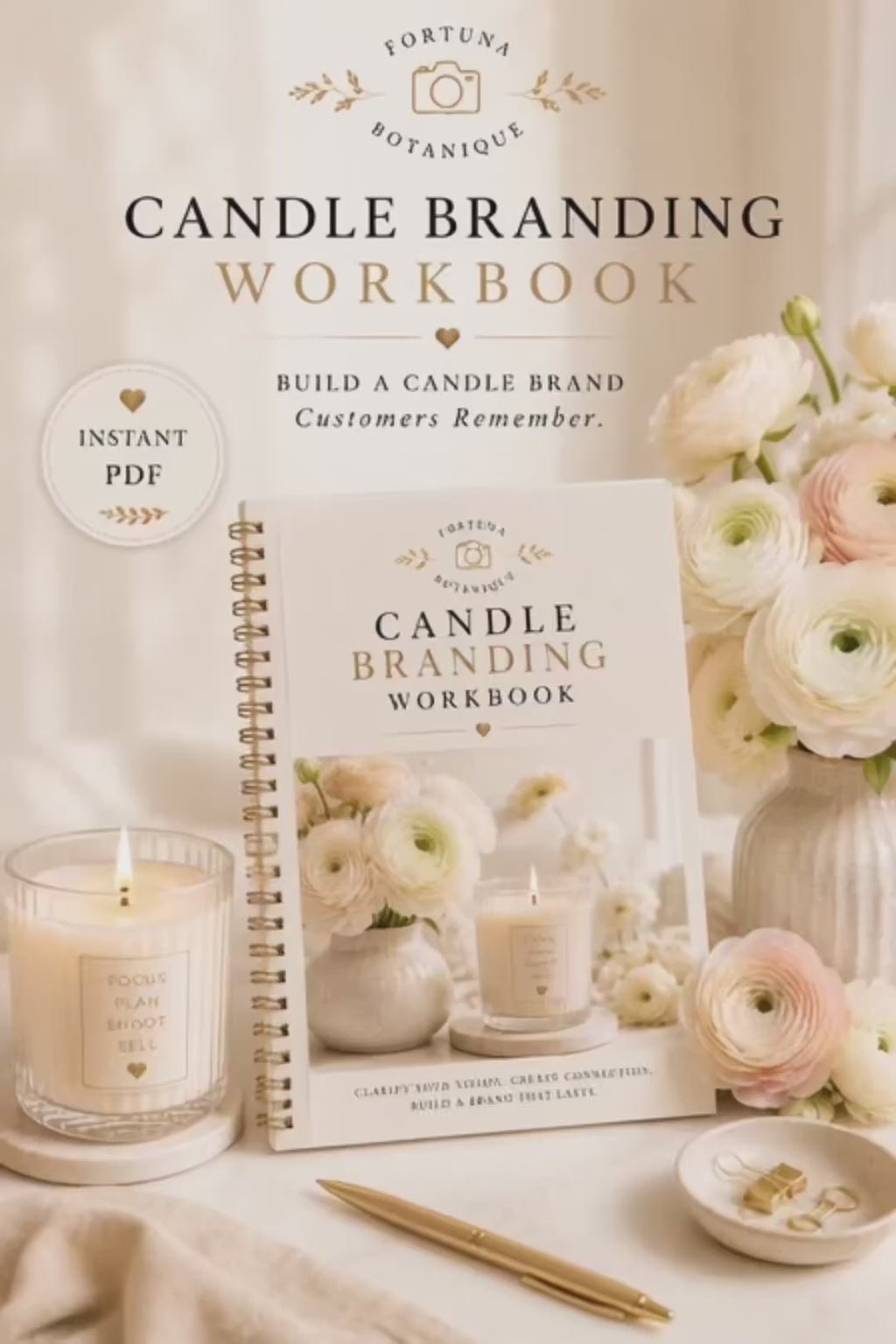 Candle Branding Workbook | Build a Luxury Candle Brand That Customers Remember | Instant PDF Download