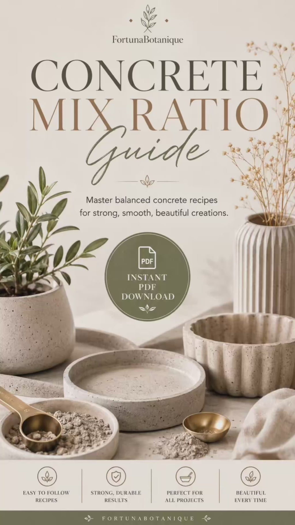 Concrete Mix Ratio Guide PDF | Concrete Recipes, Water Balance & Troubleshooting for Makers