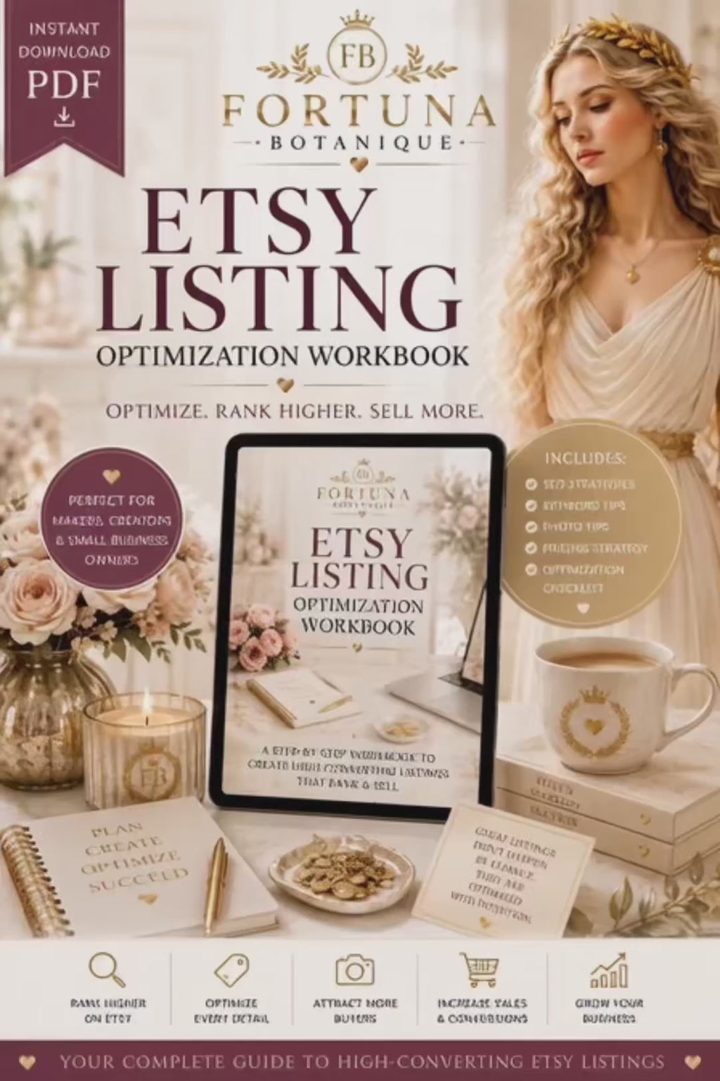 Etsy Listing Optimization Workbook | Instant PDF Download