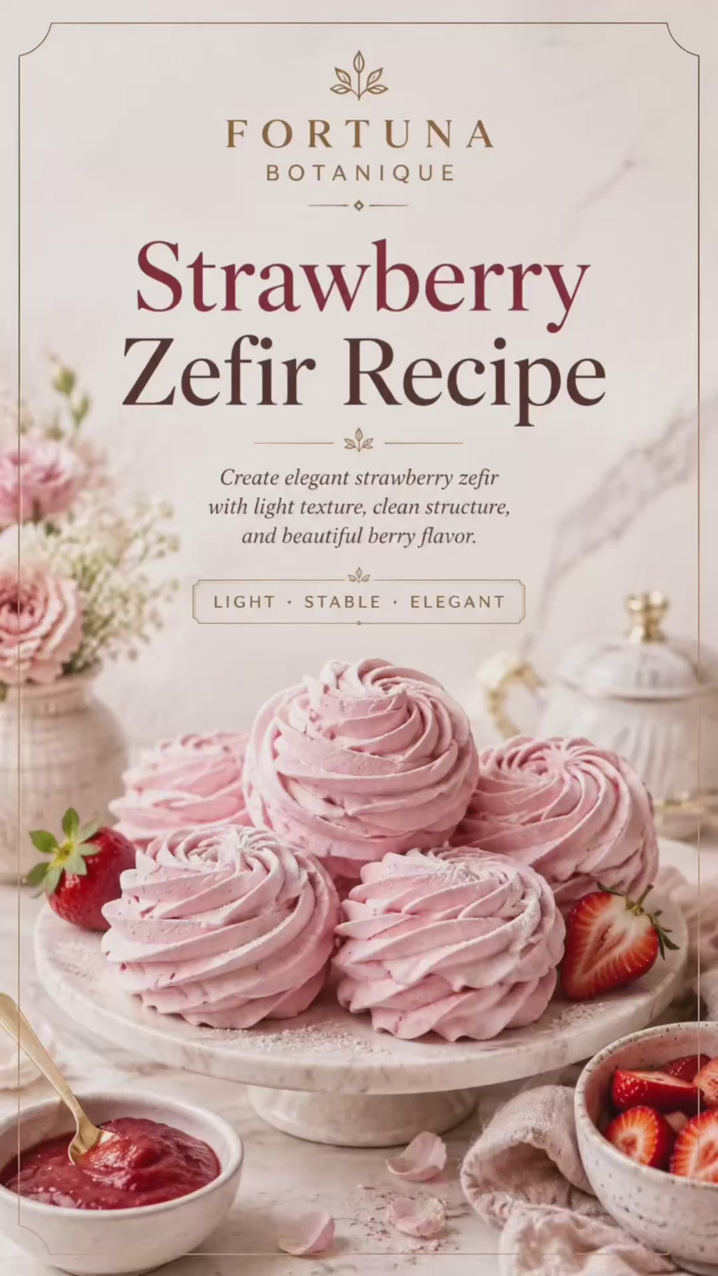 Strawberry Zefir Recipe Guide | Berry Zefir Recipe, Texture & Piping Techniques