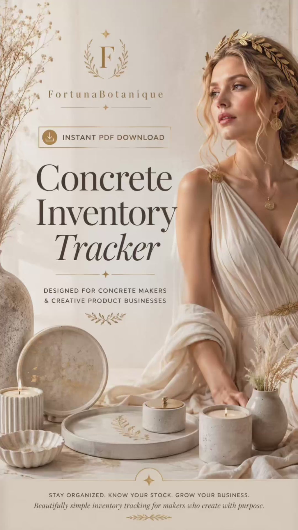 Concrete Inventory Tracker PDF Guide for Makers | Printable Stock, Materials & Restock Planner