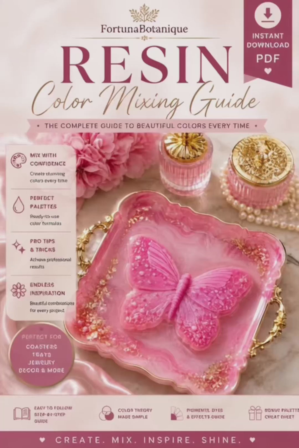 Resin Color Mixing Guide | How to Create Beautiful Custom Resin Colors | Instant PDF Download
