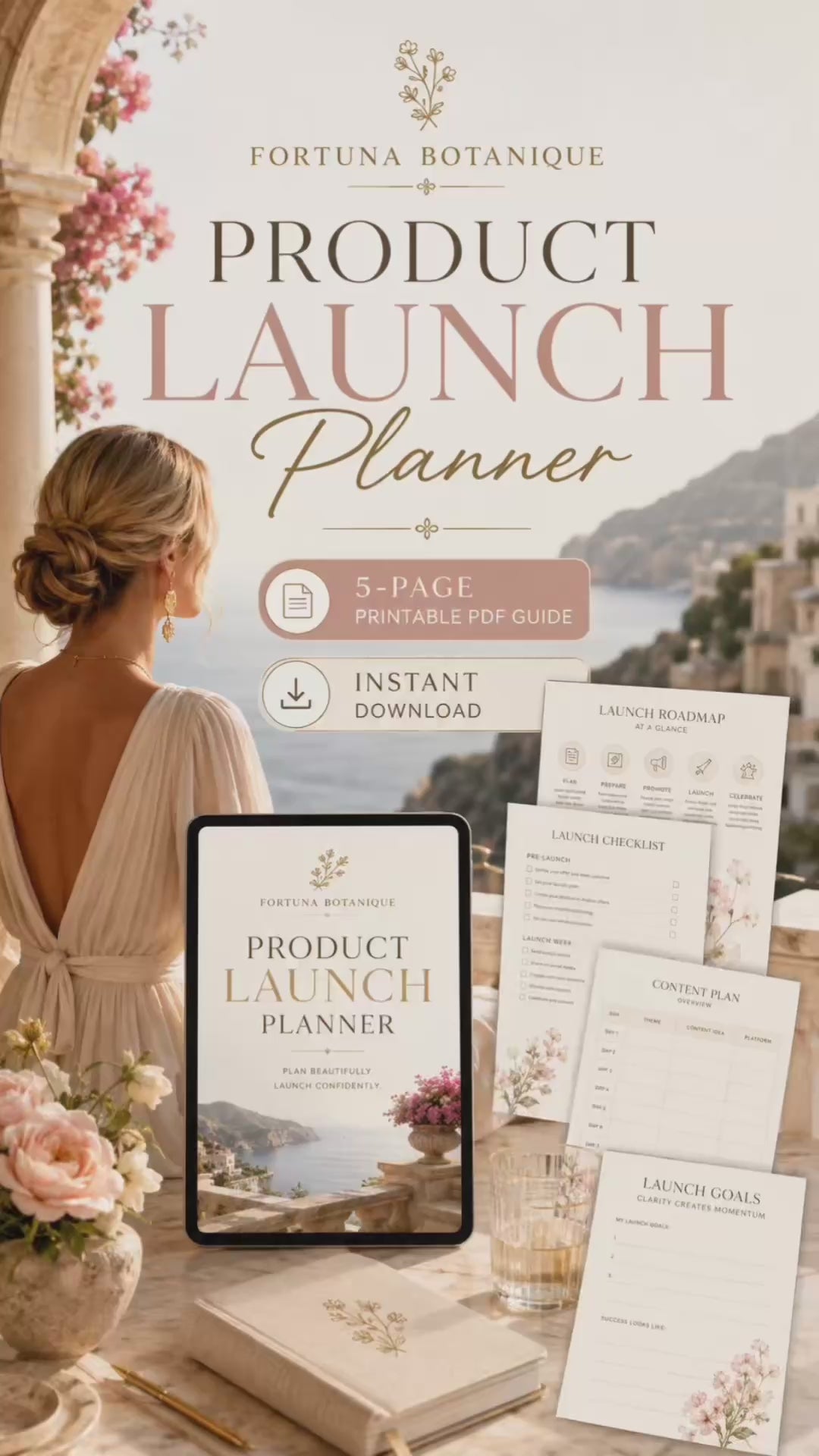 Product Launch Planner Printable PDF | Fortuna Botanique