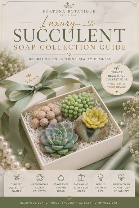 Succulent Soap Collection Guide | Luxury Botanical Collection Ideas & Business Planner for Soap Makers | Digital PDF