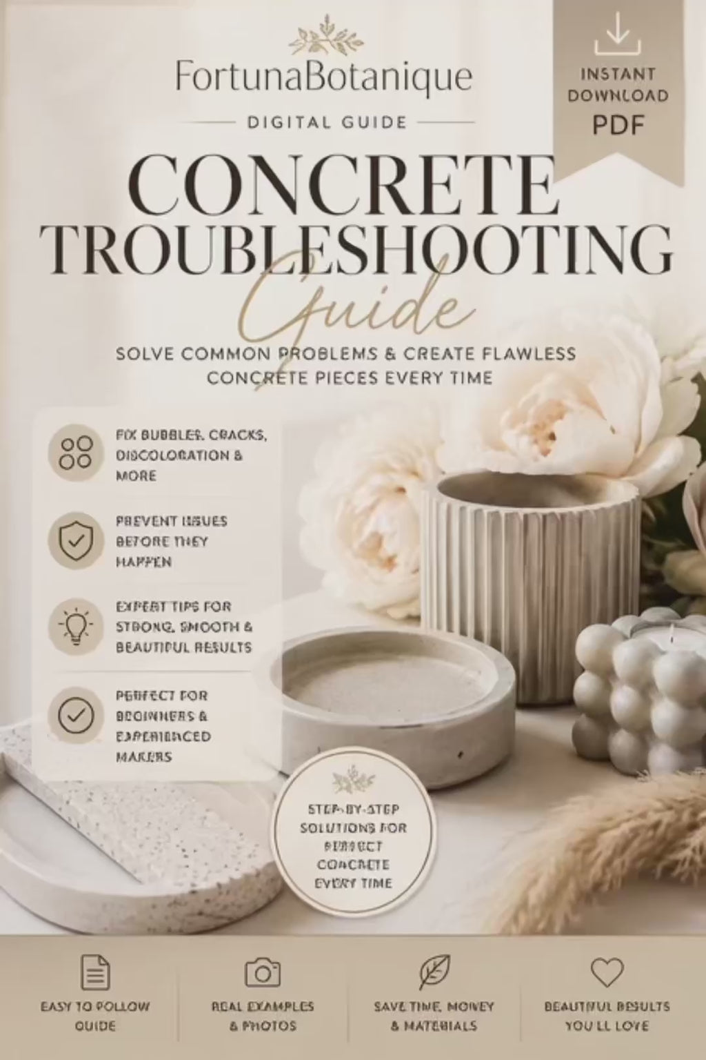 Concrete Troubleshooting Guide | Fix Common Casting Problems & Improve Your Results | Instant PDF Download