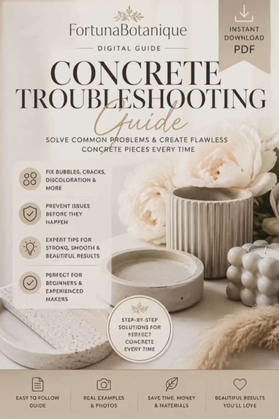 Concrete Troubleshooting Guide | Fix Common Casting Problems & Improve Your Results | Instant PDF Download