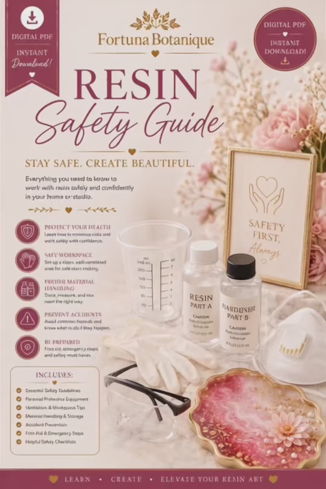Resin Safety Guide | Complete Epoxy Resin Safety Handbook | Instant PDF Download