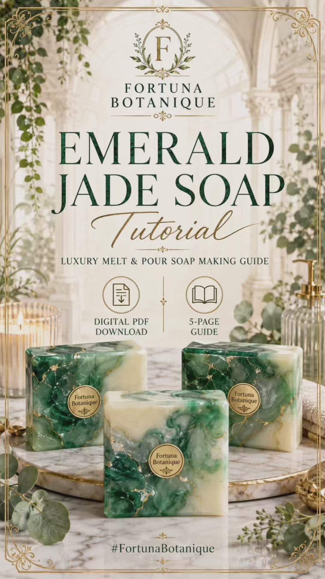 Emerald Jade Soap Tutorial | Luxury Melt & Pour Gemstone Soap Making Guide
