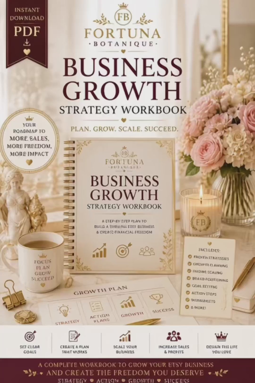 Business Growth Strategy Workbook | Instant PDF Download