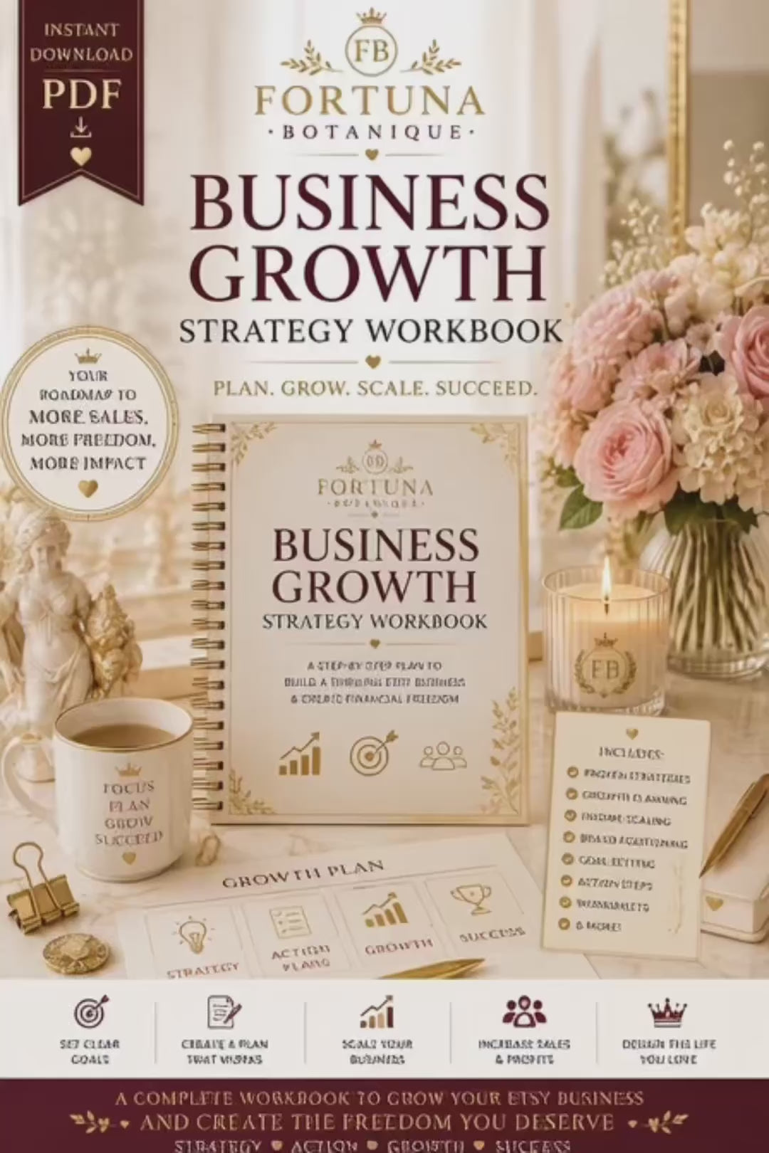 Business Growth Strategy Workbook | Instant PDF Download
