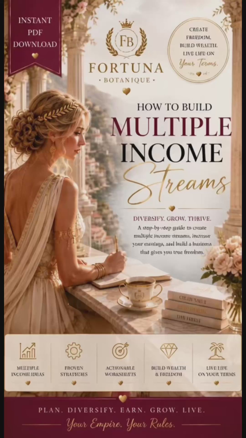How to Build Multiple Income Streams | Premium Business Workbook | Passive Income Planner | Entrepreneur Growth Guide | Digital PDF Download