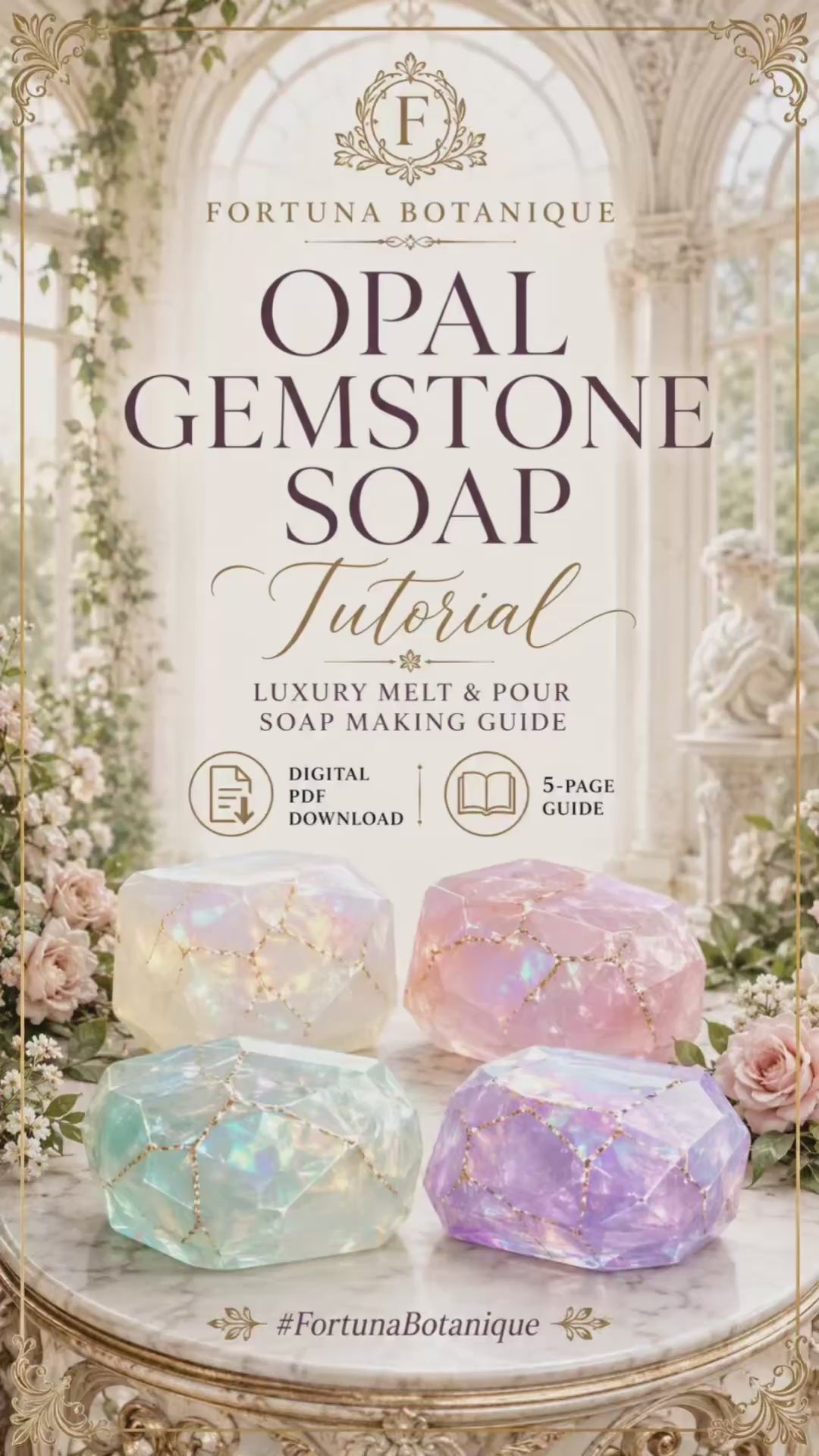 Ultimate Opal Gemstone Soap Tutorial | Luxury Melt & Pour Soap Making Guide