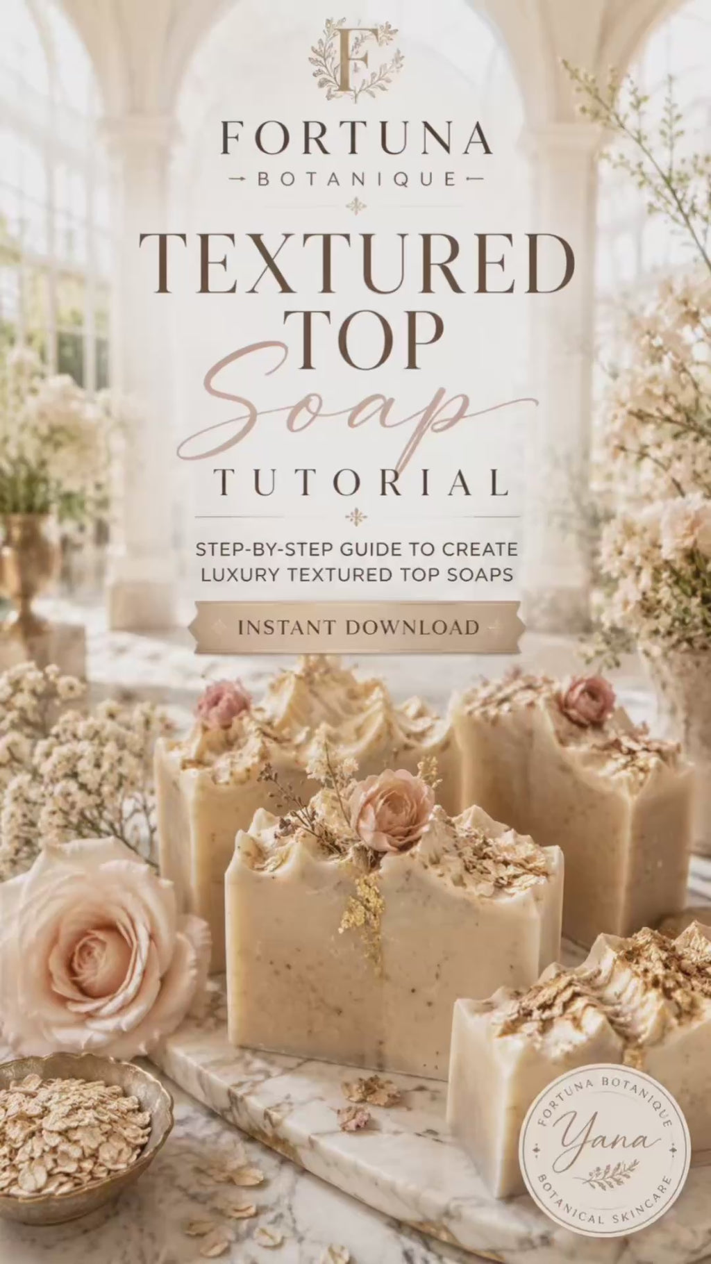 Textured Top Soap Tutorial PDF Guide | Luxury Botanical Soapmaking Technique | Instant Digital Download