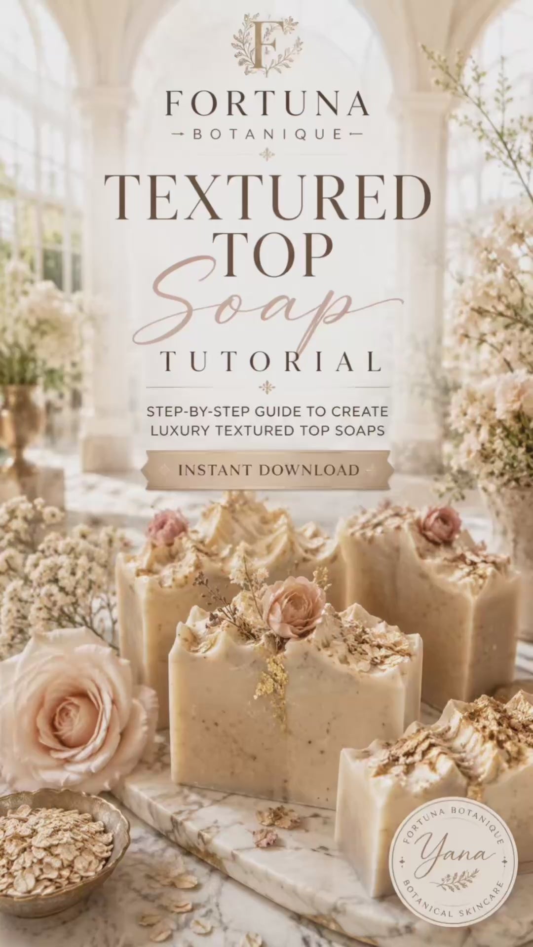 Textured Top Soap Tutorial PDF Guide | Luxury Botanical Soapmaking Technique | Instant Digital Download