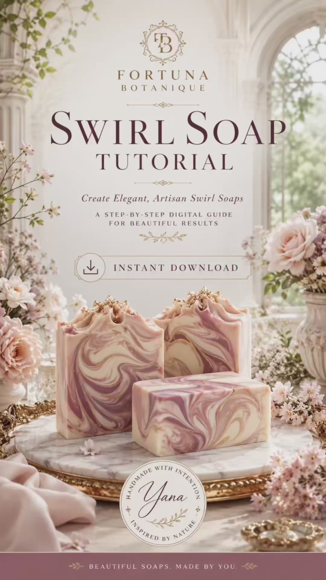 Swirl Soap Tutorial PDF Guide | Luxury Artisan Soapmaking Technique | Instant Digital Download
