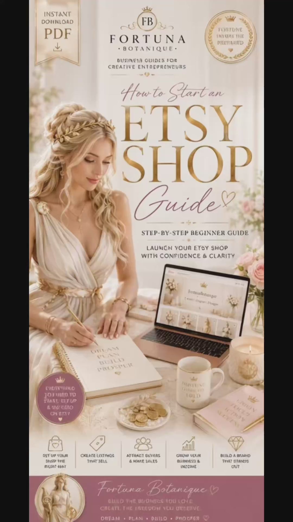 How to Start an Etsy Shop Guide | Beginner Etsy Seller eBook | Instant PDF Download