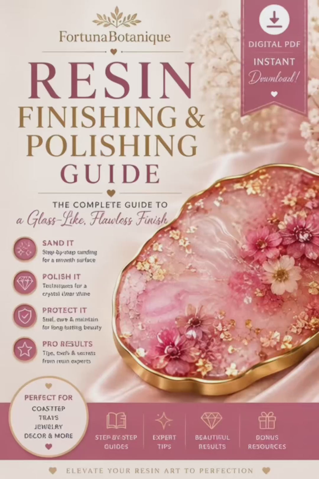 Resin Finishing & Polishing Guide | Professional Epoxy Resin Finishing Tutorial | Instant PDF Download