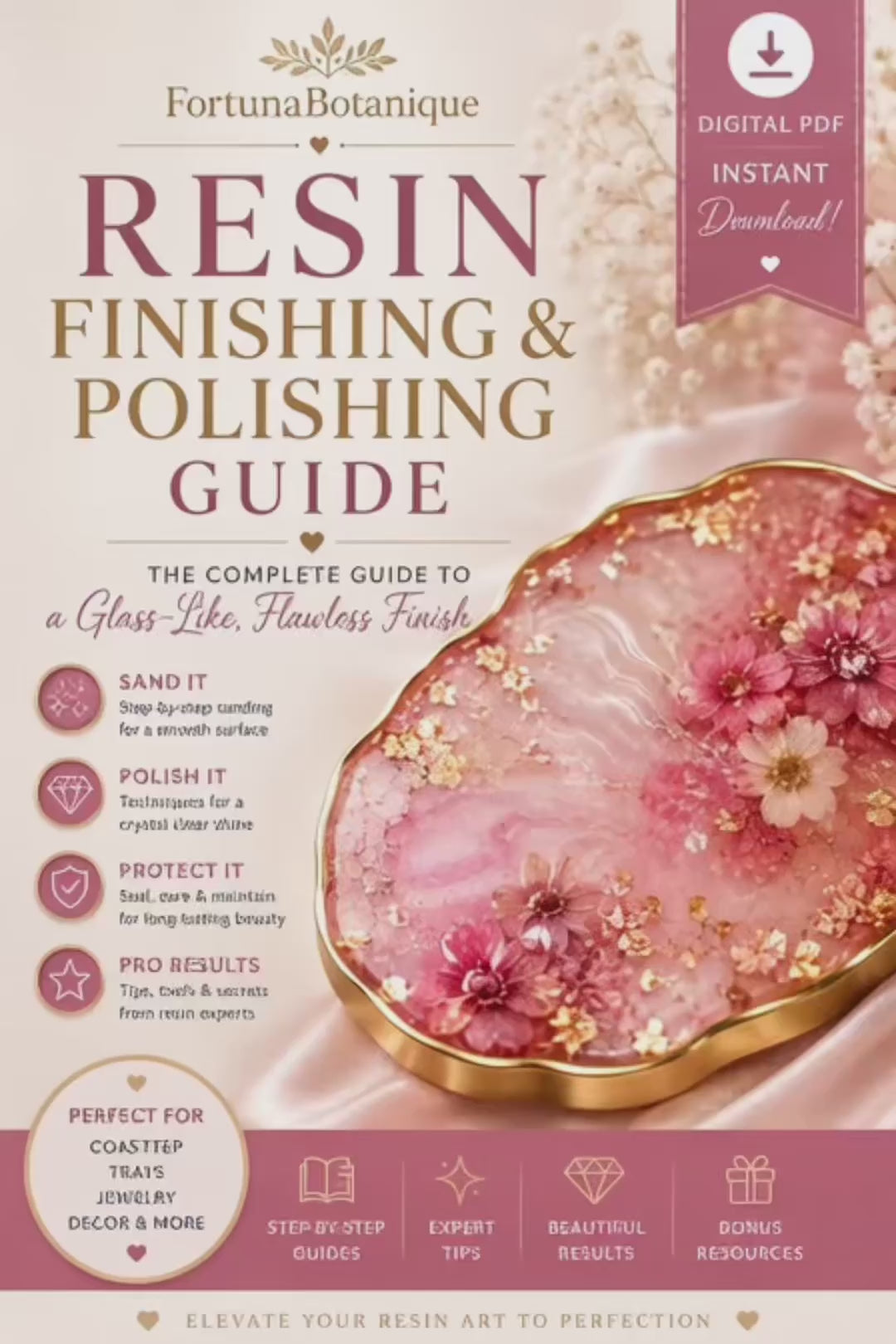 Resin Finishing & Polishing Guide | Professional Epoxy Resin Finishing Tutorial | Instant PDF Download