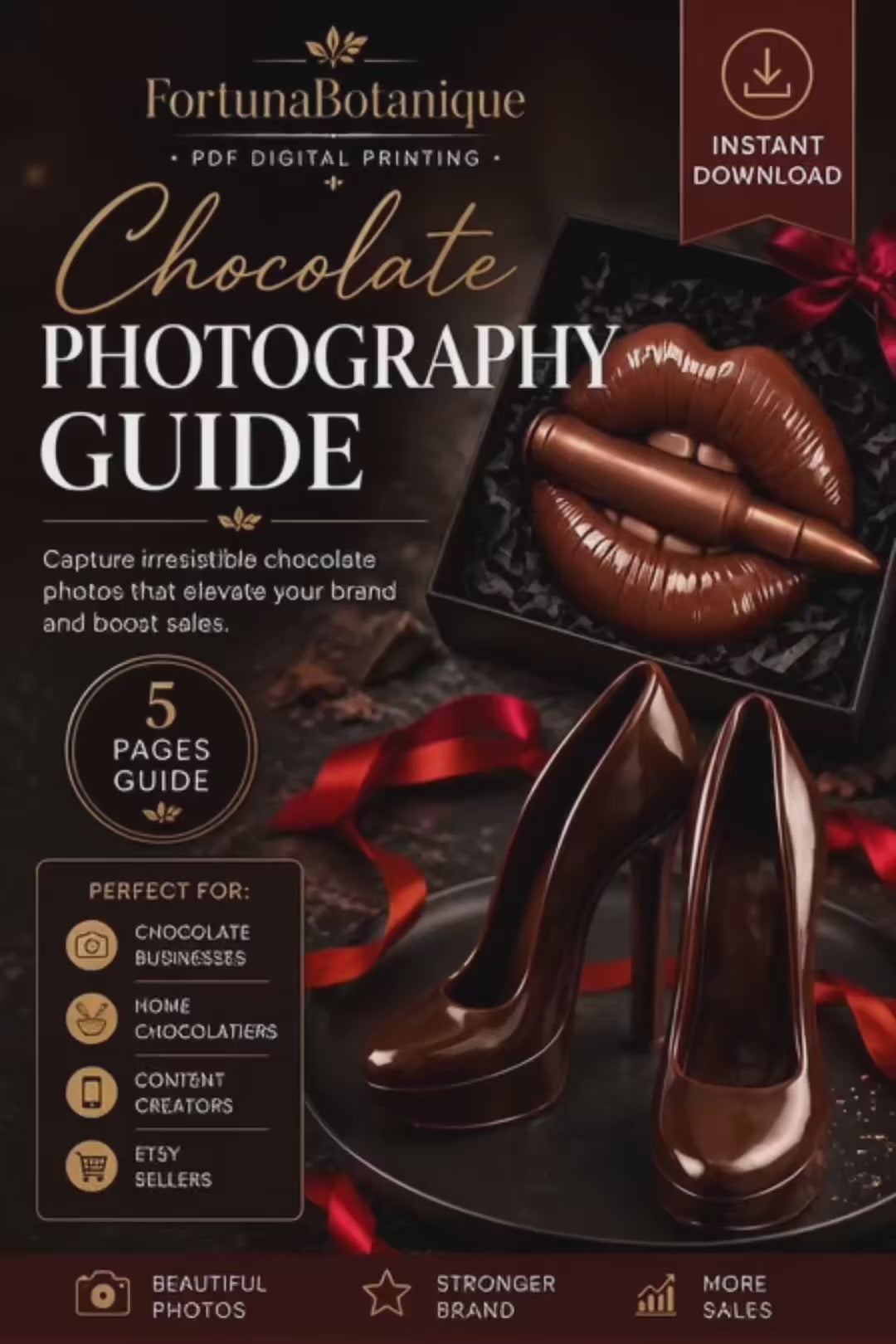 Luxury Chocolate Photography Guide | Master Product Styling, Lighting & Content Creation for Chocolate Brands (Instant PDF Download)