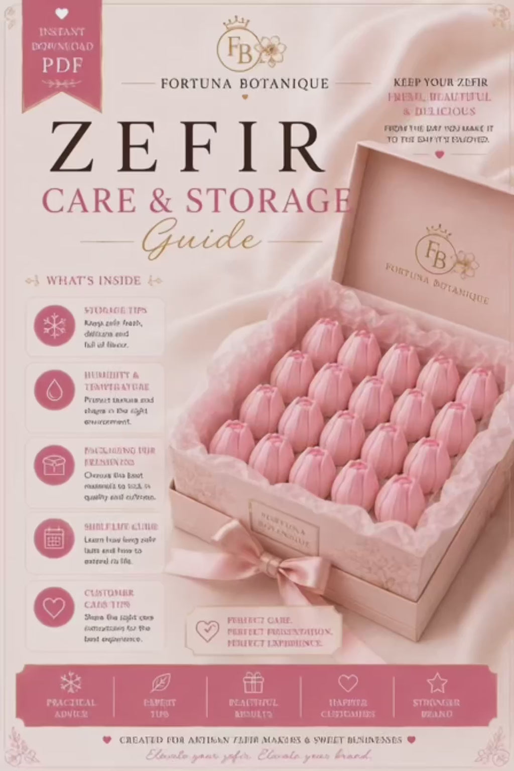 Zefir Care & Storage Guide | Keep Zefir Fresh Longer | Professional Storage & Packaging Guide | Instant PDF Download